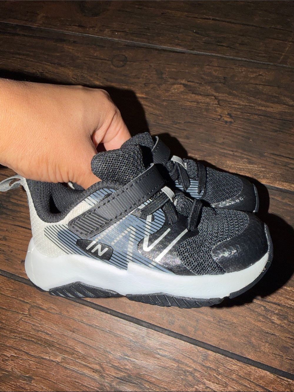 New Balance Black and White Kids Sneakers